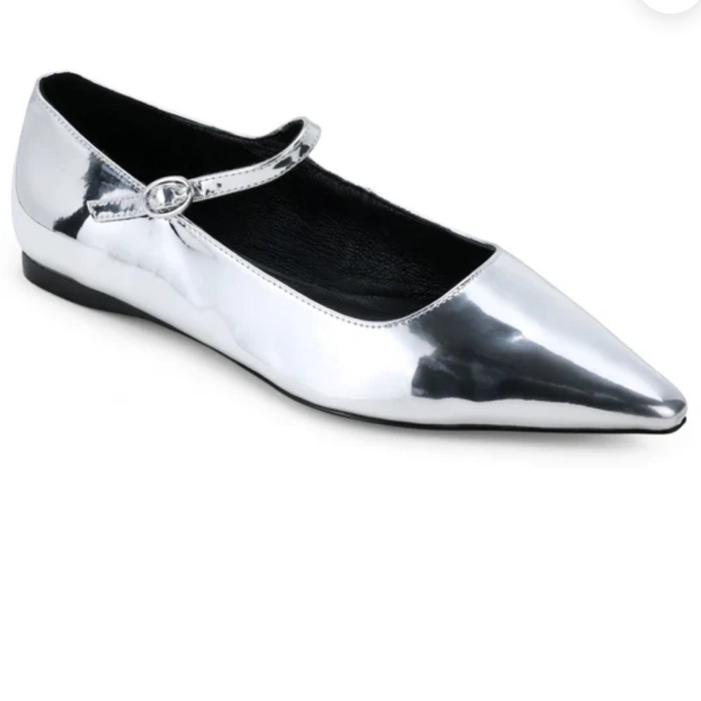 NWT Yosi Samra Metallic Camille Flats